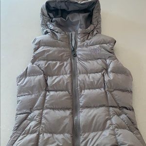 North Face hooded down puffer vest